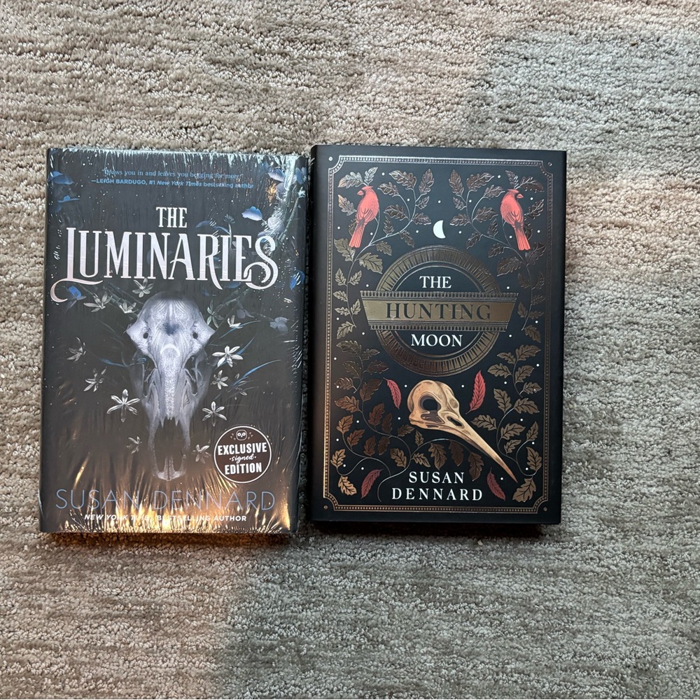 The Luminaries and The Hunting Moon Books special edition sprayed edges